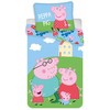 Peppa Pig House vaikiškos patalynės komplektas 100√ó135cm, 40√ó60cm