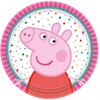 Peppa Pig konfeti popierinės lėkštės, 8 vnt., 18 cm