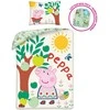 Patalynė bawełniana 140x200 Świnka Peppa pistacjowa PE-3241BL poszewka 70x90 + maišelis bawełniany Halantex