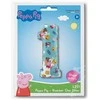 Peppa Pig mėlynas numeris 1 folijos balionas 66 cm