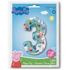 Peppa Pig mėlynas skaičius 3 folijos balionas 66 cm