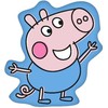Peppa Pig mėlynos formos dekoratyvinė pagalvėlė 33x27 cm