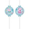 Globos Europe Bv Gurli Pig popieriniai šiaudeliai 4 vnt.