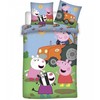 Peppa Pig oranžinės spalvos traktoriaus patalynės komplektas 140–200 cm, 70–80 cm