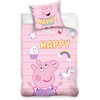 Peppa Pig patalynės komplektas „Happy“ 140–200 cm, 70–90 cm