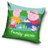 Peppa Pig Picnic aksominis pagalvėlės užvalkalas, 40x40 cm