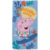 Peppa Pig riedlentės rankšluostis, paplūdimio rankšluostis 70x140cm (greitai džiūstantis)