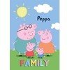 Peppa Pig šeimos vilnos antklodė 100x140cm