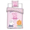 Peppa Pig šokių patalynė 140–200 cm, 63–63 cm mikropluošto
