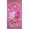 Peppa Pig Sparkle vonios rankšluostis, paplūdimio rankšluostis 70x140cm (greitai džiūstantis)
