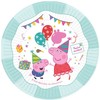 Peppa Pig šventinių popierinių lėkščių rinkinys, 8 dalys, 23 cm