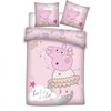 Peppa Pig Tutu patalynės komplektas 140–200 cm, 63–63 cm mikropluošto