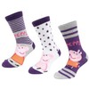 Peppa Pig vaikiškos kojinės su violetinėmis žvaigždėmis 23/26