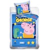 Peppa Pig žaidimų automatų patalynės užvalkalas 140–200 cm, 70–80 cm