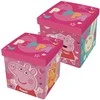 Peppa Pig žaislų konteineris / pufas - 30x30x30 cm