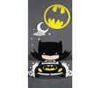 Pilkas „Batman“ rankšluostis, paplūdimio rankšluostis 70x140 cm