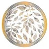 Pilkos Popierinės Lėkštės, Gėlės, Šakos, Lapai, 8 Vnt., 20 cm