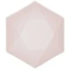 Pink „Colour Vert Decor Rožinė“ šešiakampės gilios lėkštės, 6 vnt., 15,8 cm