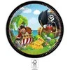 Piratų salos popierinės lėkštės, 8 vnt., 23 cm, FSC