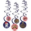 Usorteret Pirat spiral dekoration