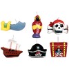 Piratų žemėlapio mini gimtadienio žvakučių rinkinys, 6 vnt.