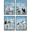 Plakatas Paveikslas DKD Home Decor Paukštis Viduržemio (53 x 3,5 x 73 cm) (4 vnt.)