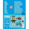 Playmobil Dviratininkas su visureigių dviračiu ir medžio kelmu
