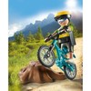 Playmobil Dviratininkas su visureigių dviračiu ir medžio kelmu