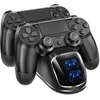 Įkrovimo stotelė PS4 valdikliams, 2 lizdai, LCD ekranas