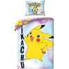 Patalynė bawełniana 140x200 Pokemon mėlyna geltona poszewka 70x90 Kids 12 Halantex