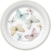 Popierinės lėkštės „Drugelis šviečia“ 8 vnt. 18 cm