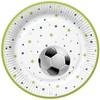 Popierinės lėkštės „Futbolas su žvaigždėmis“, 8 vnt., 18 cm