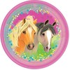 Popierinių lėkščių rinkinys „Arkliai ir poniai“, 8 vnt., 23 cm