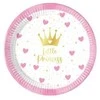 Princesės mažosios princesės popierinės lėkštutės, 8 vnt., 20 cm, FSC