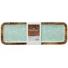 Puošmena Gift Decor GMC-147-2370-3 Balta Ruda Žalia Poliesteris Derva Mango mediena 45 x 15 cm 15,2 x 2,54 x 45,7 cm Augalo lapa