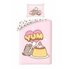 Patalynė bawełniana 140x200 Kot Pusheen rožinė poszewka 70x90 Kids 13 Halantex