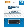 Verbatim „MyMedia“ USB atmintinė, USB 2.0, 16 GB, juoda, 69261, su plastikiniu dangteliu