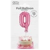 GoDan 13cm folijos balionas ant 0 "Rausvos lazdos