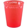 Ryškiai raudonas mikro plastiko puodelis „Party Micro Premium“, 250 ml