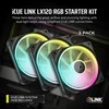Corsair iCUE Link LX120 RGB, PWM korpuso ventiliatorius, 3er Pack – 120mm, juodos spalvos