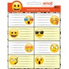 Sąsiuvinio etiketės „Emoji Fun“, 16 dalių