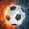 Servetėlės futbolui „Ugnis ir vanduo“, 20 vnt., 33x33 cm