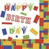 Servetėlės „Happy Birthday Blocks“ 20 vnt. 33x33 cm