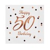 GoDan Serwetki B&C Happy 50 Birthday balta 33x33 20szt