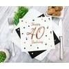 GoDan B &amp; C Happy 40 Gimtadienis balta 33x33cm 20vnt.