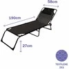 Šezlongas Marbueno Juoda 190 x 27 x 58 cm Casual