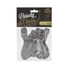 GoDan Latex Balloons Hearts Platinum Sidabrinis - 30 cm - 6 vnt