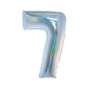 GoDan Balon foliowy B_C Cyfra7 hologr sreb CH-BHS7 44826