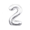 GoDan BALON foliowy Cyfra 2 sebrna 85 cm