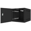 LANBERG Rack spintelė 10 colių sieninis laikiklis 4U 280x310 juodas su metalinėmis durelėmis butas paketas